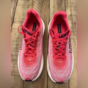 Hoka One One Mach X Women’s Pink Running Gym Sneaker (1141451 RSRW) Size 10B